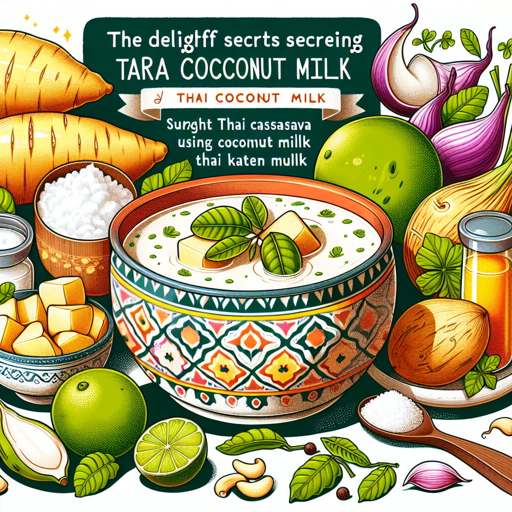 Rahasia Lezat Resep Singkong Thailand dengan Santan Kara yang Menggugah